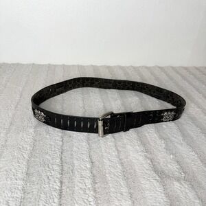 Black Belt With Silver Tone Detail Boho Festival  Western Rodeo‎ Women's Medium